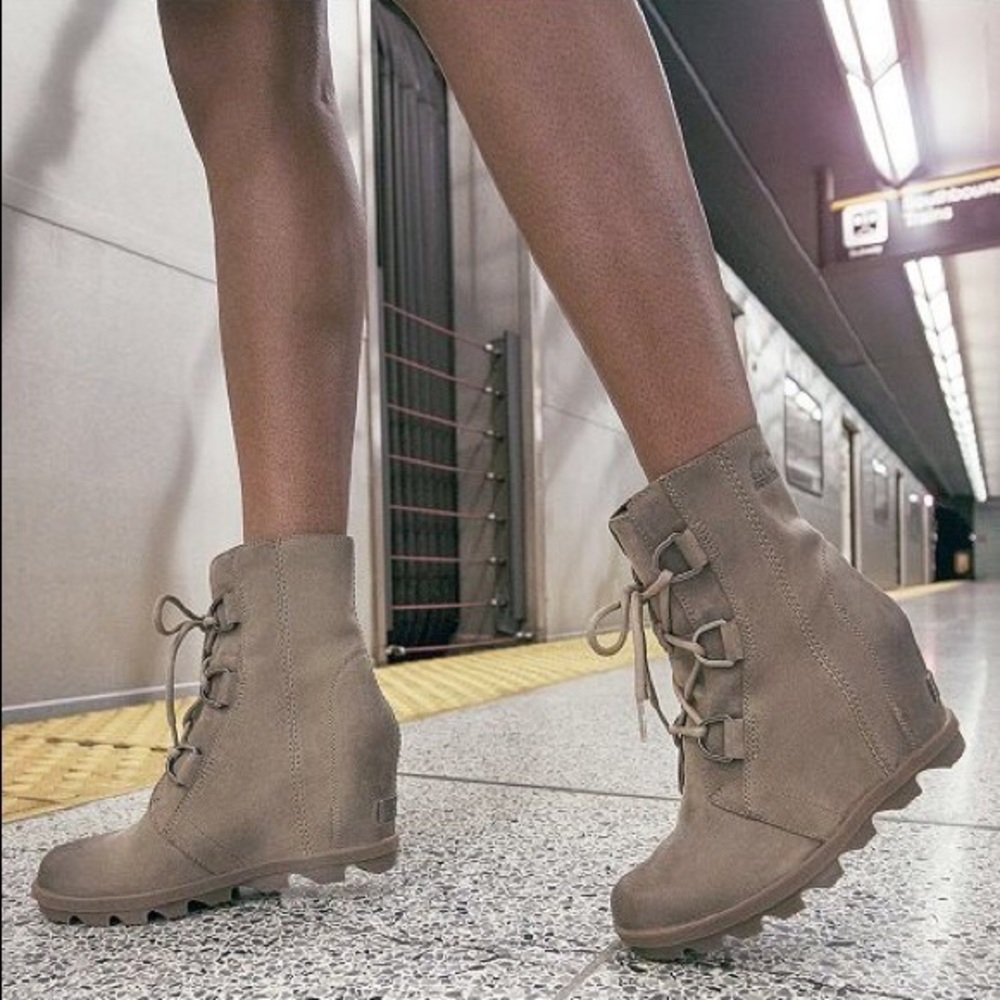Sorel Joan of Arctic suede wedges